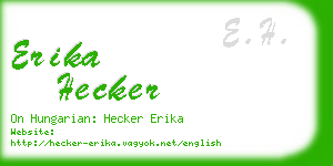 erika hecker business card